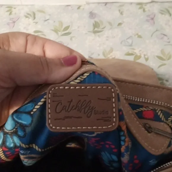Catchfly Studio Embroidered Crossbody Bag Western Boho Adjustable Straps - Picture 4 of 5